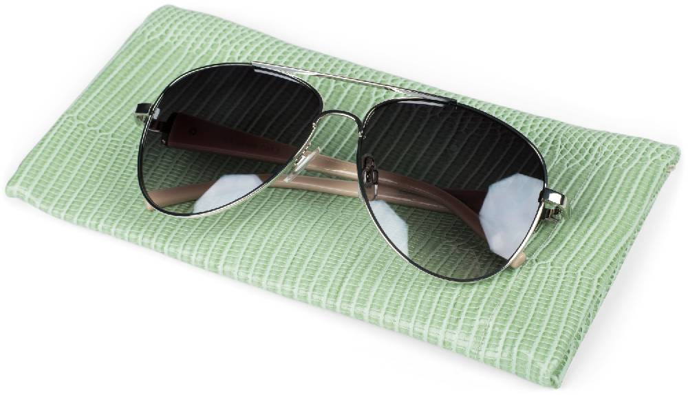 Stylebreaker Krokoleder Optik Brillenetui Einfarbig Mit Putztuch