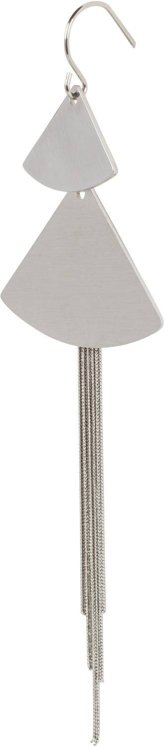 Stylebreaker Lange Edelstahl Ohrringe Mit Ketten Und Dreieck Anhängern