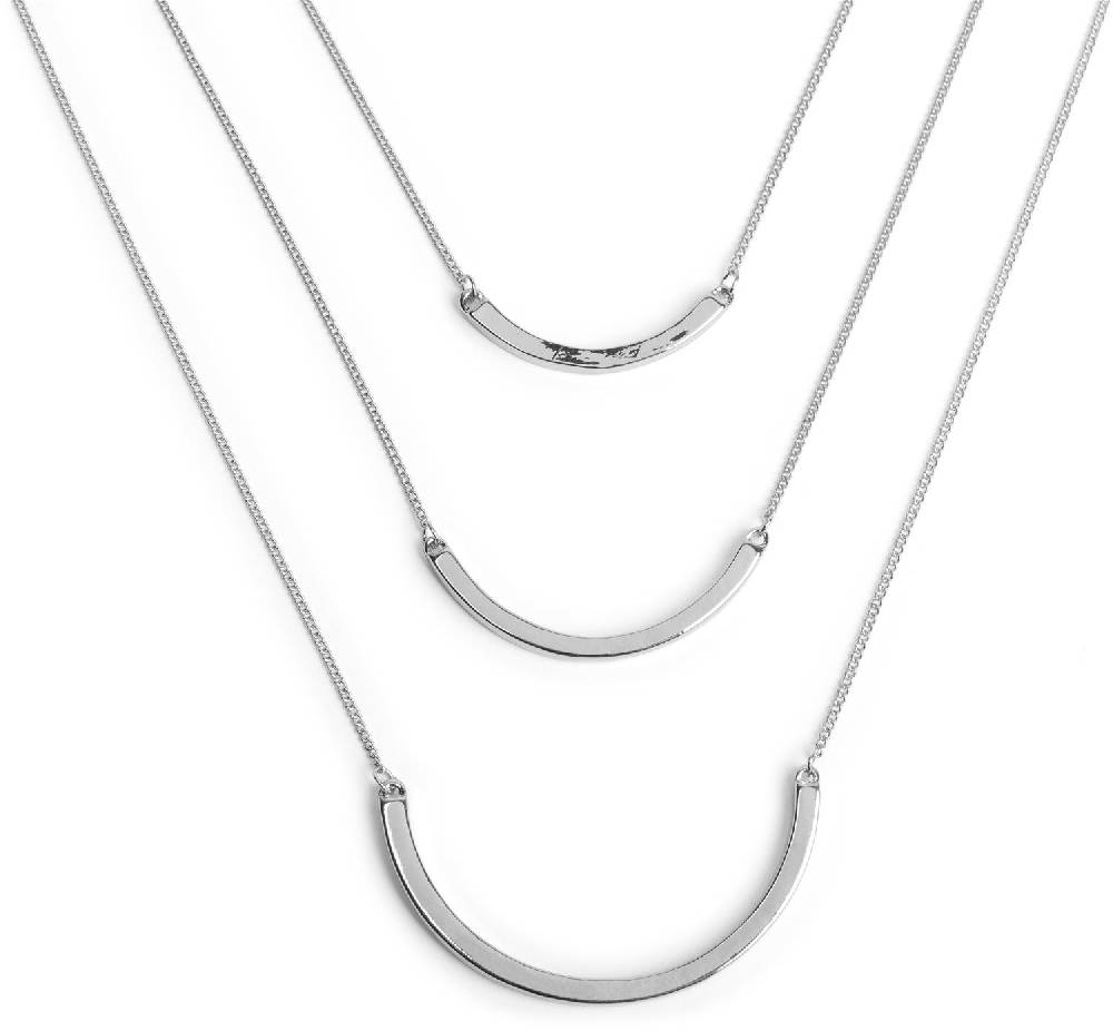 Stylebreaker Layerhalskette Mit Gebogenen Schmuckelementen