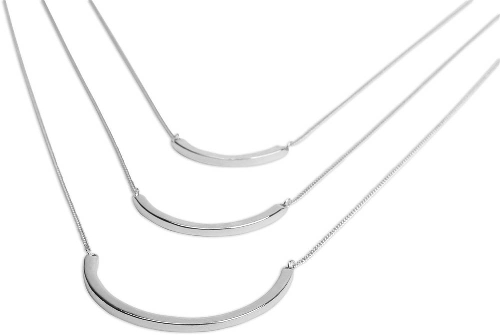 Stylebreaker Layerhalskette Mit Gebogenen Schmuckelementen