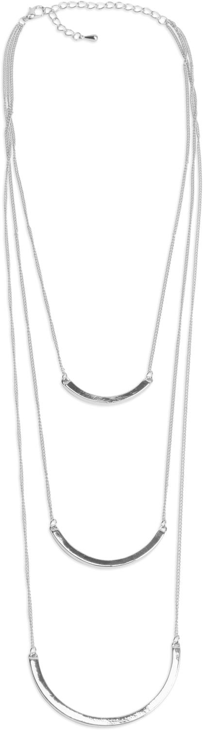 Stylebreaker Layerhalskette mit gebogenen Schmuckelementen