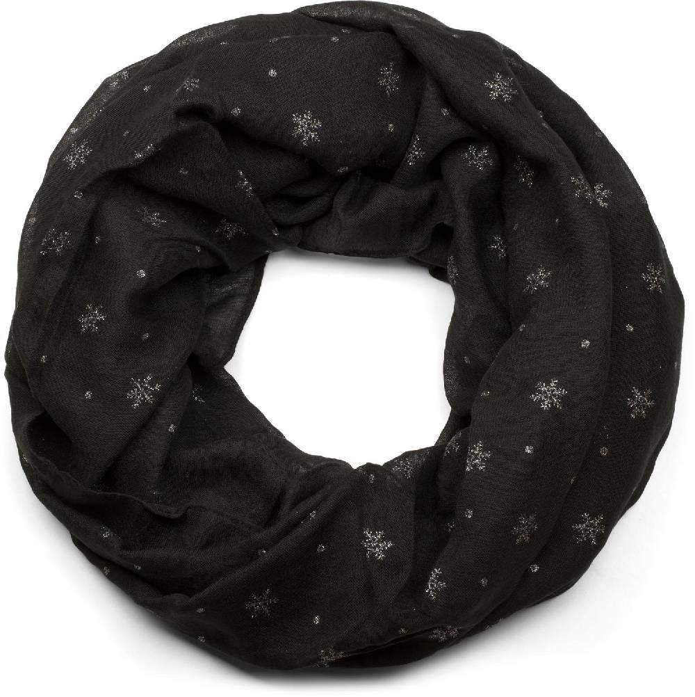 Stylebreaker Loop mit glitzerndem Schneeflocken Print