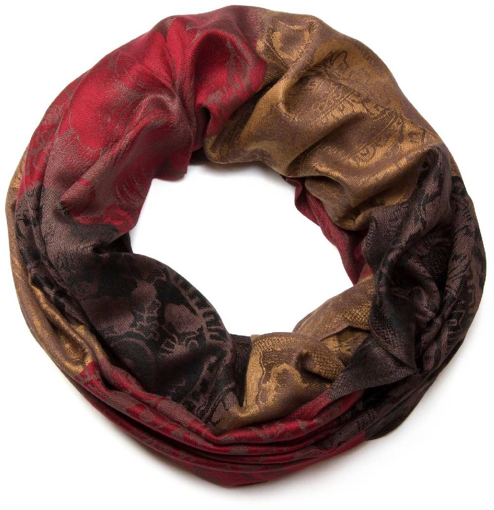 Stylebreaker Loop mit Hibiskus Blüten und Paisley Muster