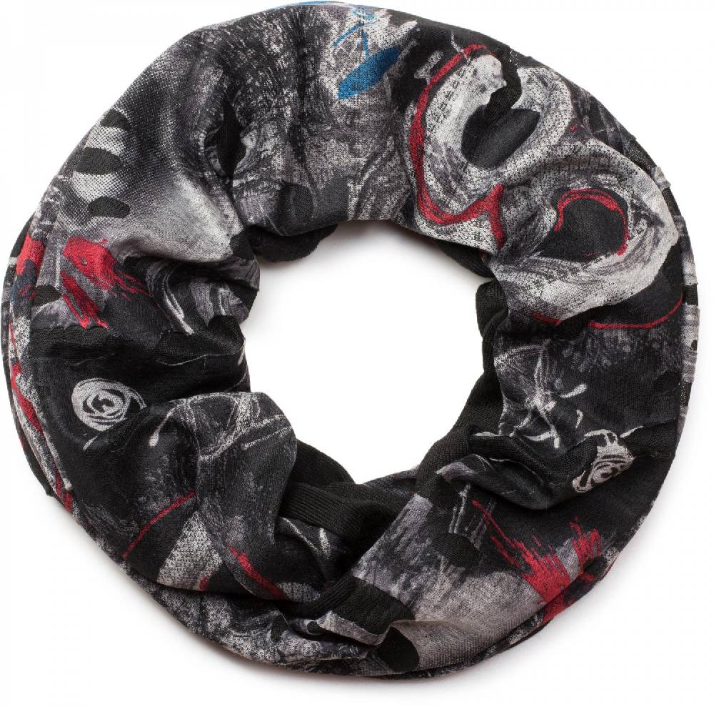 Stylebreaker Loop Schal mit Farbklecksen in Destroyed Optik