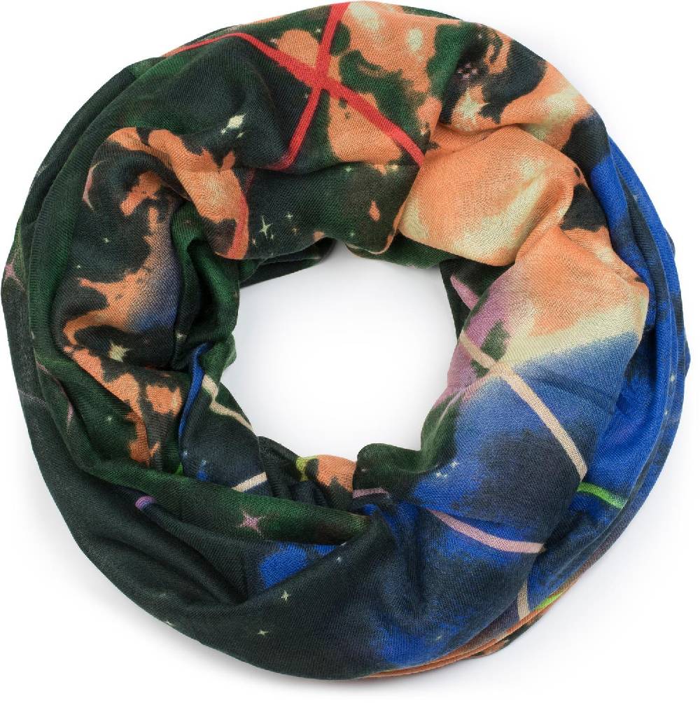 Stylebreaker Loop Schal mit Sternennebel Weltall Motiv Print