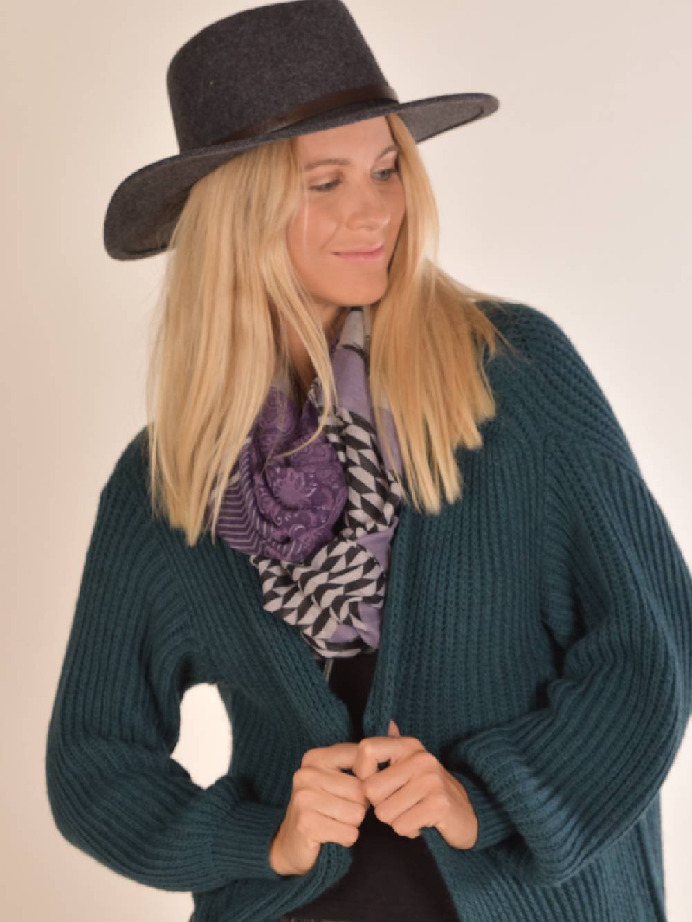 Stylebreaker Loop Schal Zick-Zack Paisley Muster Mix