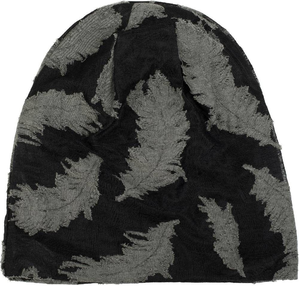 Stylebreaker Loop Und Beanie Set Mit Gewebtem Feder Muster