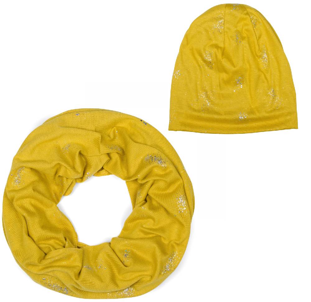 Stylebreaker Loop Und Beanie Set Mit Glitzer Und Pailletten