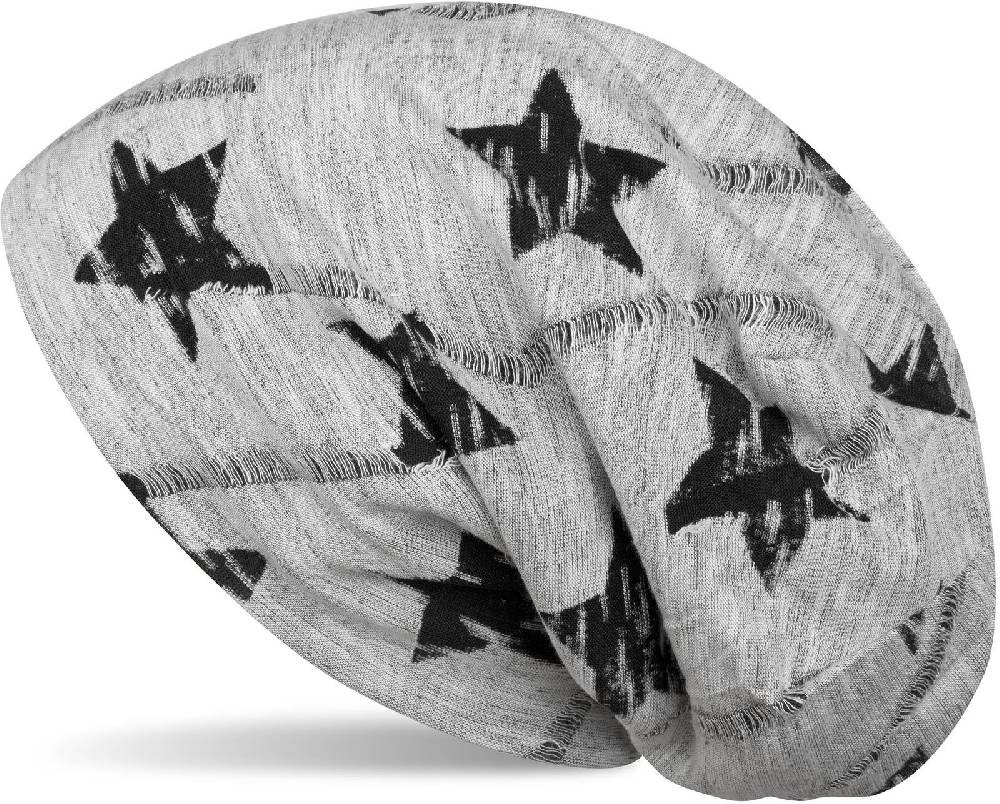 Stylebreaker Loop Und Beanie Set Sterne Print Used Look