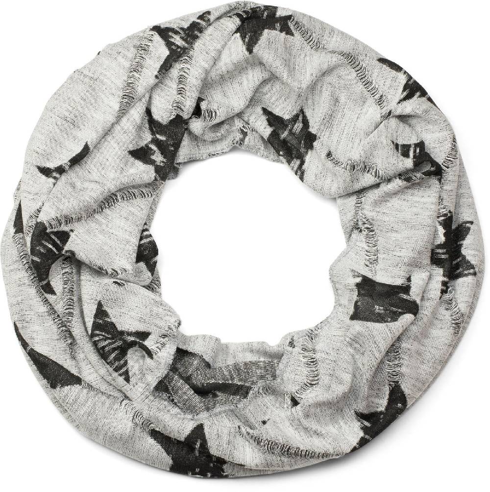 Stylebreaker Loop Und Beanie Set Sterne Print Used Look