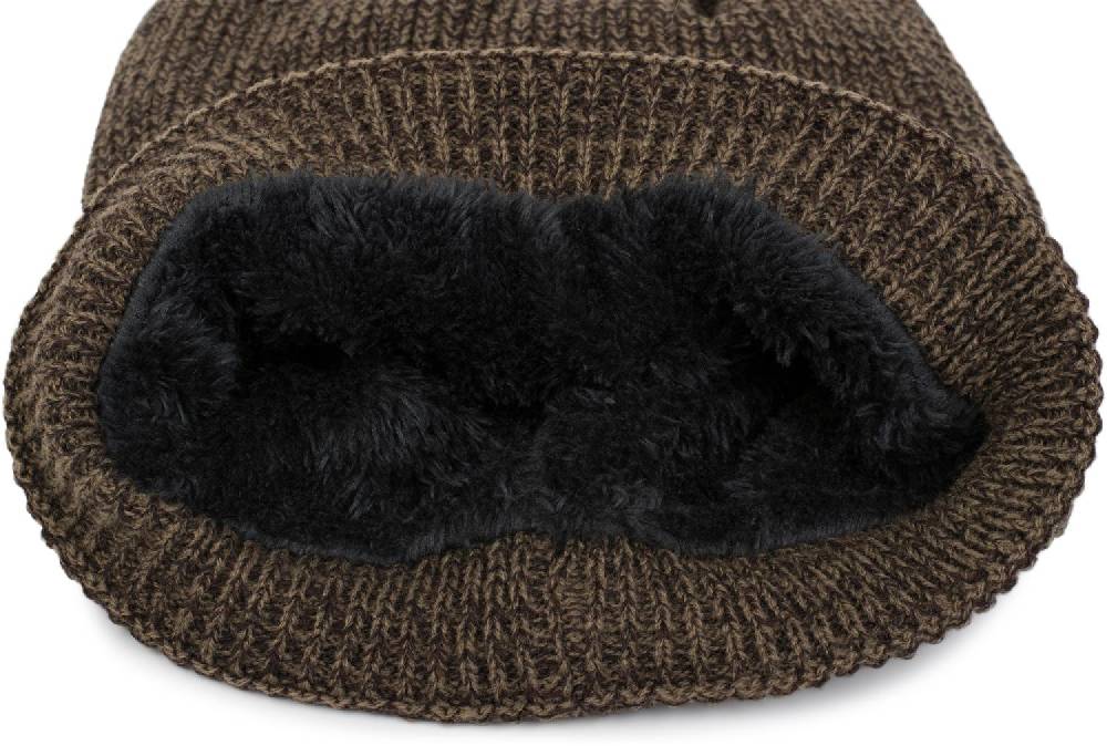 Stylebreaker Melierte Feinstrick Beanie Mütze Mit Fleece