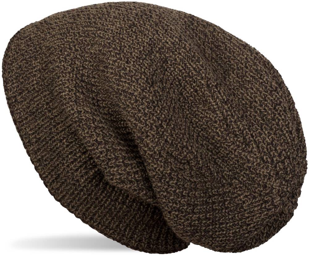 Stylebreaker Melierte Feinstrick Beanie Mütze mit Fleece