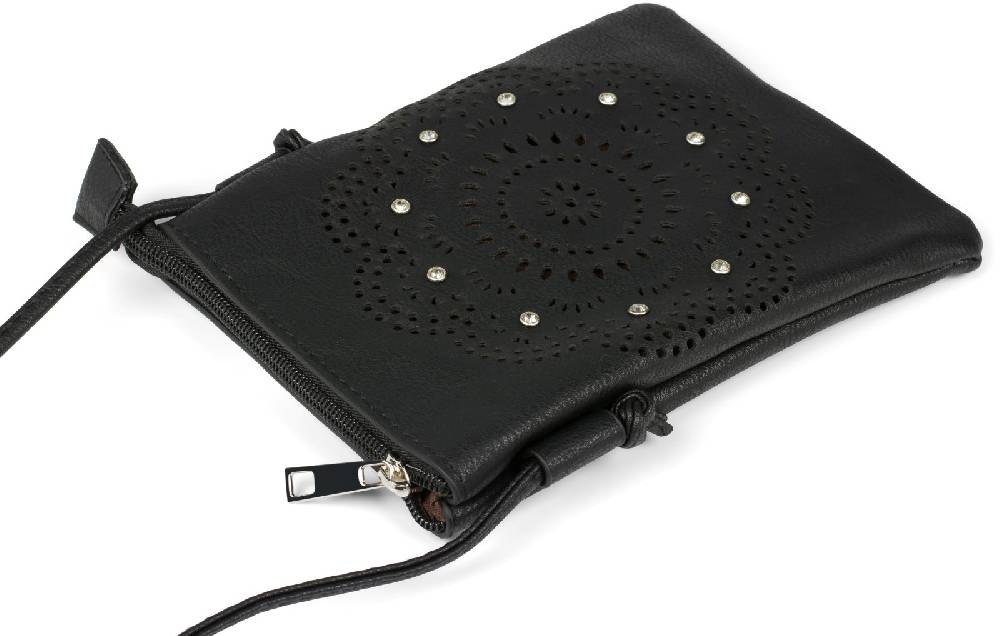 Stylebreaker Mini Umhängetasche Blumen Cutout Und Strass