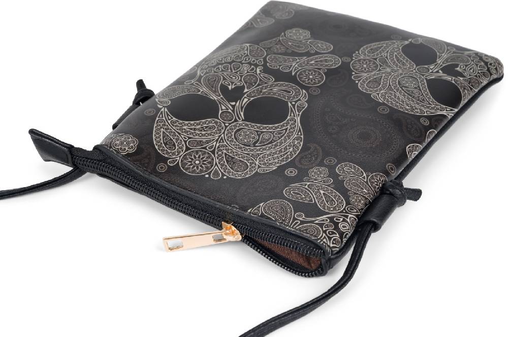 Stylebreaker Mini Umhängetasche Totenkopf Paisley Print