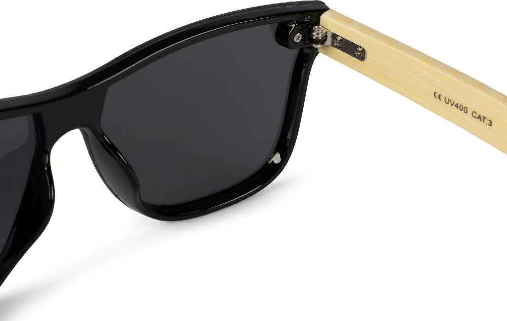 Stylebreaker Monoglas Nerd Sonnenbrille Bambus Bügel