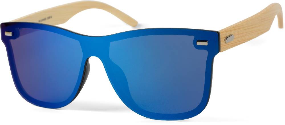 Stylebreaker Monoglas Nerd Sonnenbrille Bambus Bügel
