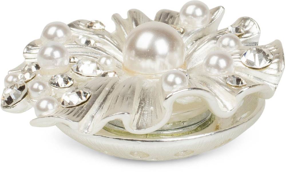 Stylebreaker Muschel Magnet Brosche Mit Strass & Perle