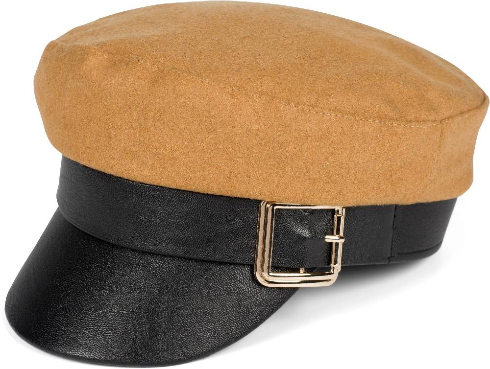 Stylebreaker Newsboy Schiebermütze mit dekorativer Schnalle