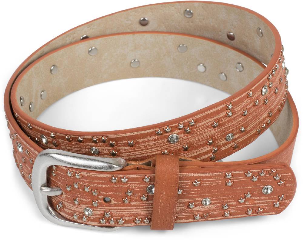 Stylebreaker Nietengürtel Mit Sternchen Nieten Und Strass