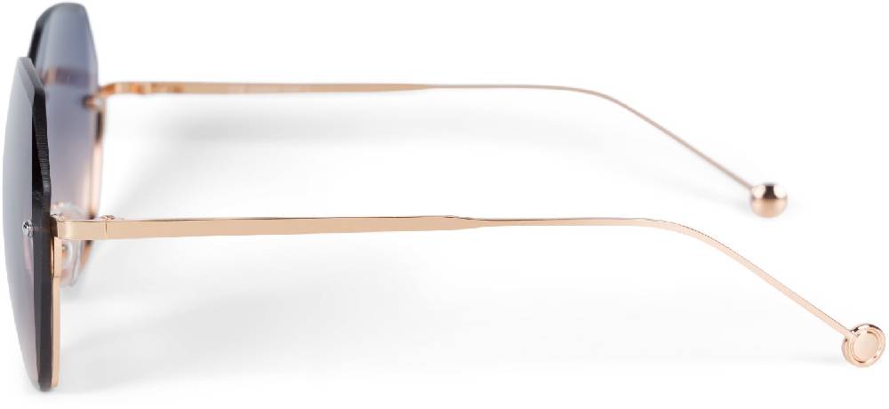 Stylebreaker Ovale Oversize Sonnenbrille Diamant Schliff Rahmenlos