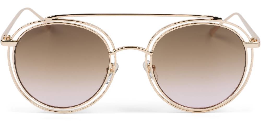 Stylebreaker Oversize Sonnenbrille Mit Runden Gläsern Und Doppeltem Rahmen