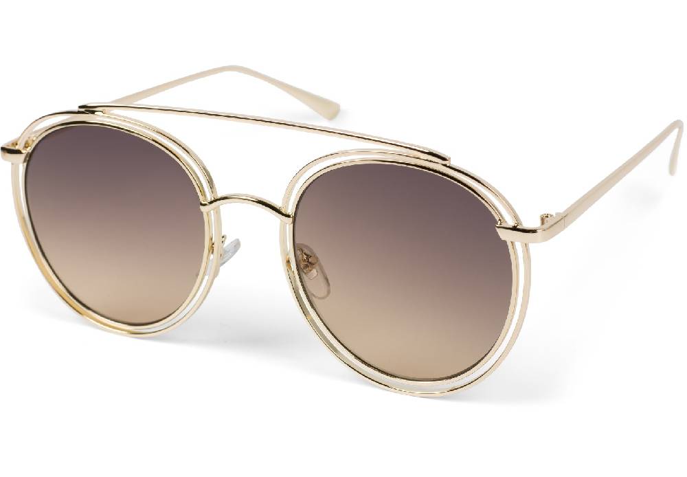 Stylebreaker Oversize Sonnenbrille mit runden Gläsern und doppeltem Rahmen