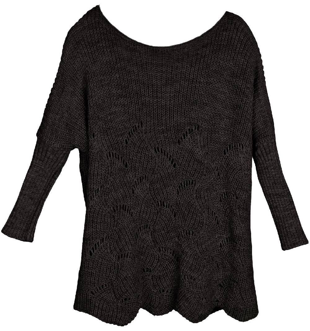 Stylebreaker Oversize Strickpullover mit Ajourmuster