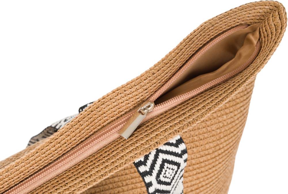 Stylebreaker Papierstroh Strandtasche Azteken Muster