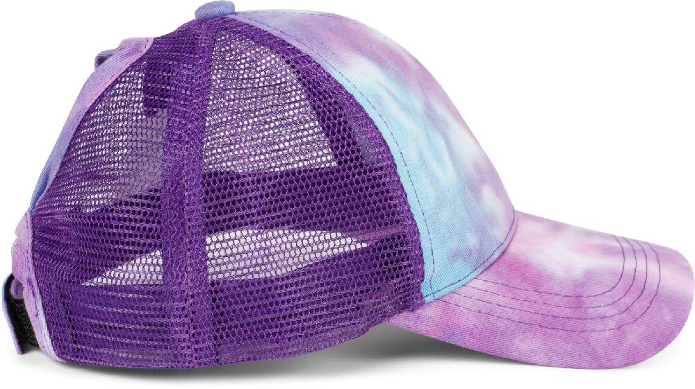 Stylebreaker Ponytail Baseball Cap Batik Mit Mesh Einsatz