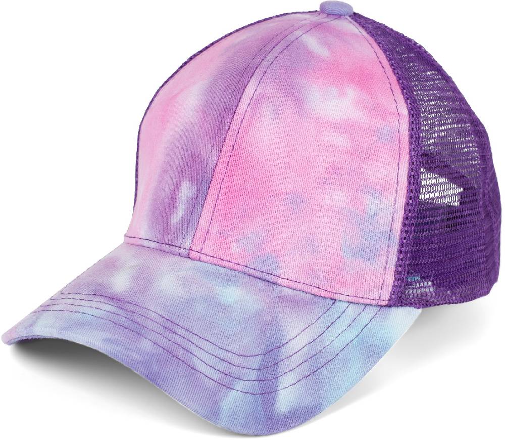 Stylebreaker Ponytail Baseball Cap Batik Mit Mesh Einsatz