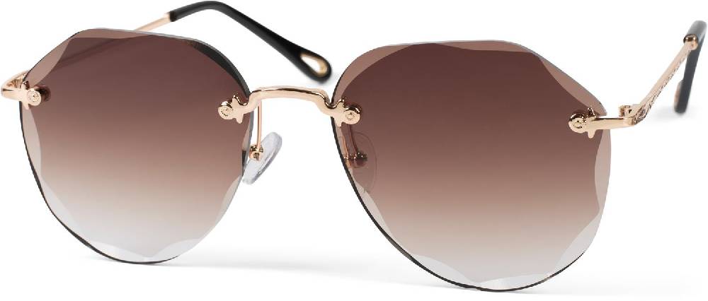 Stylebreaker Rahmenlose Piloten Sonnenbrille mit Diamant Schliff