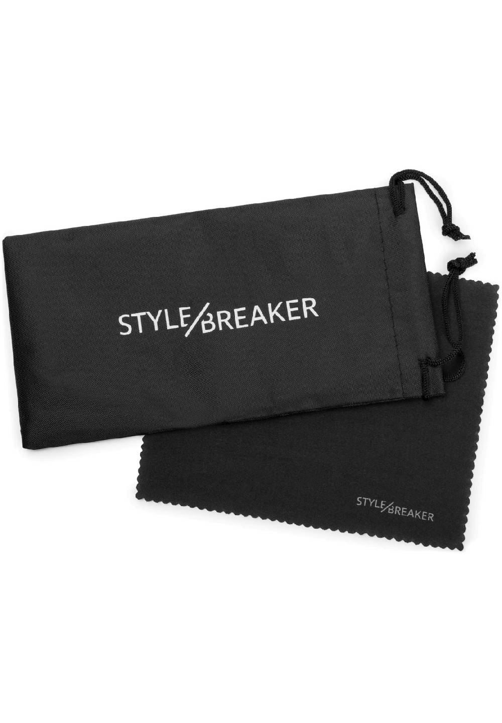Stylebreaker Rahmenlose Rechteckige Sonnenbrille Mit Diamant Schliff