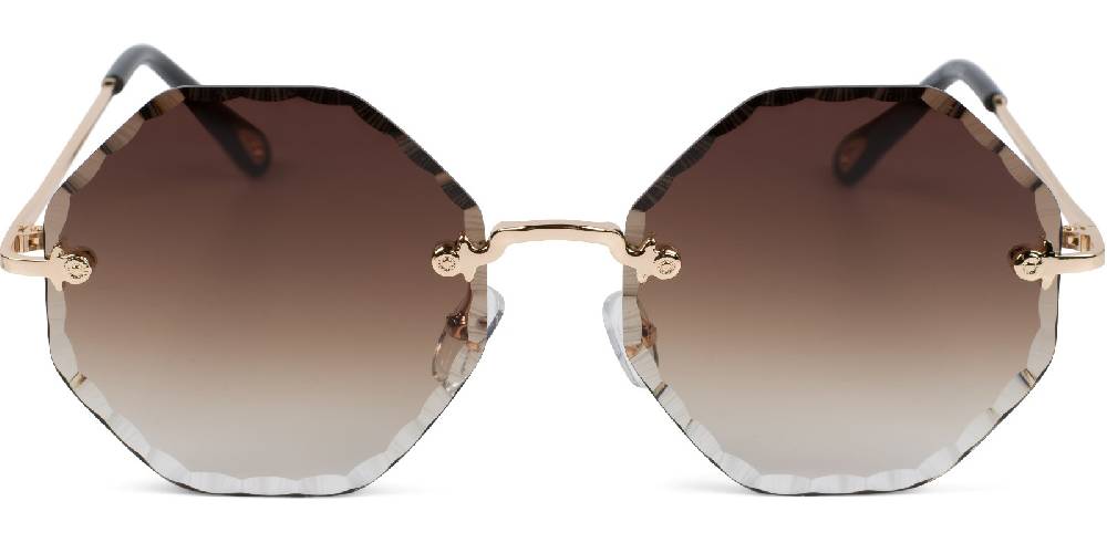 Stylebreaker Rahmenlose Runde Sonnenbrille Mit Diamant Schliff