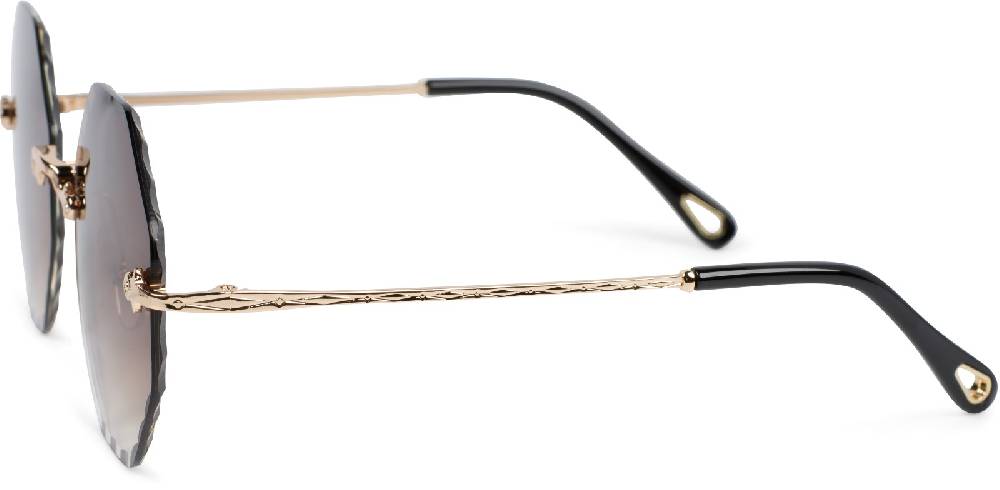 Stylebreaker Rahmenlose Runde Sonnenbrille Mit Diamant Schliff