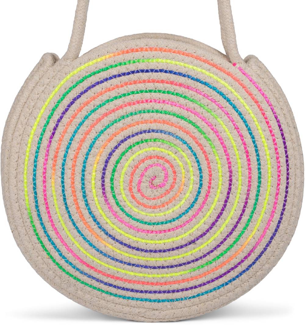 Stylebreaker Runde Geflochtene Umhängetasche Mit Buntem Neonfaden