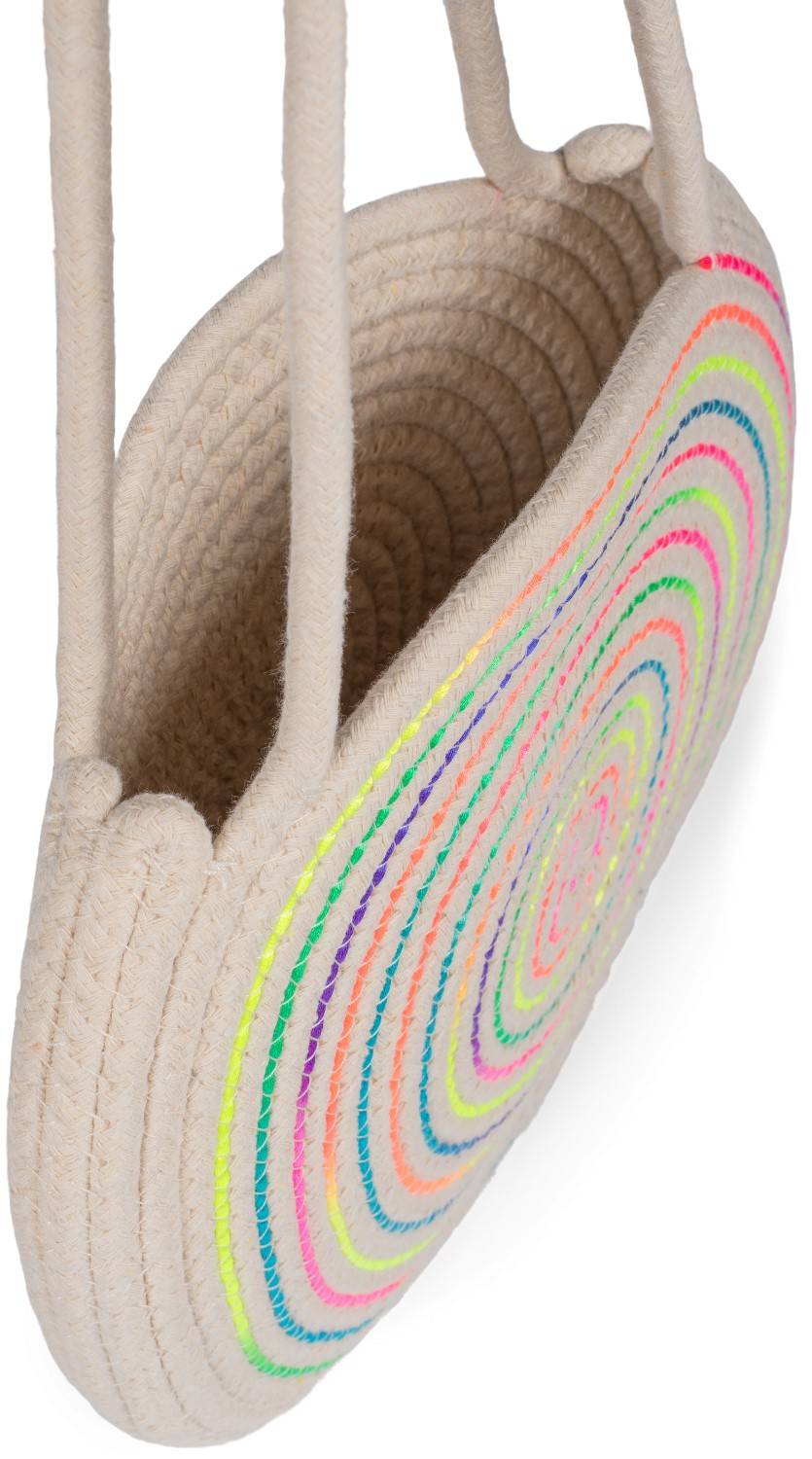 Stylebreaker Runde Geflochtene Umhängetasche Mit Buntem Neonfaden