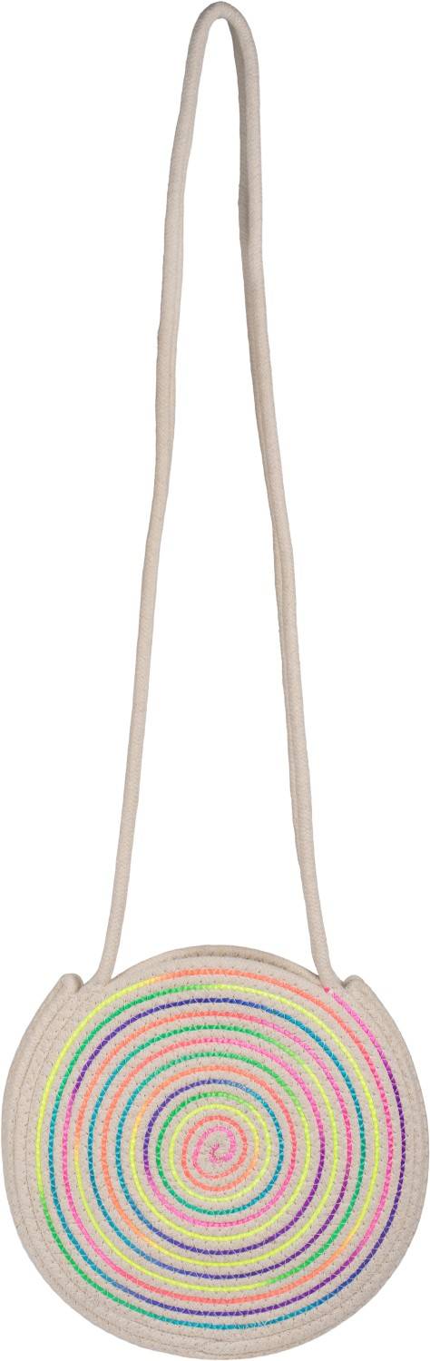 Stylebreaker Runde geflochtene Umhängetasche mit buntem Neonfaden