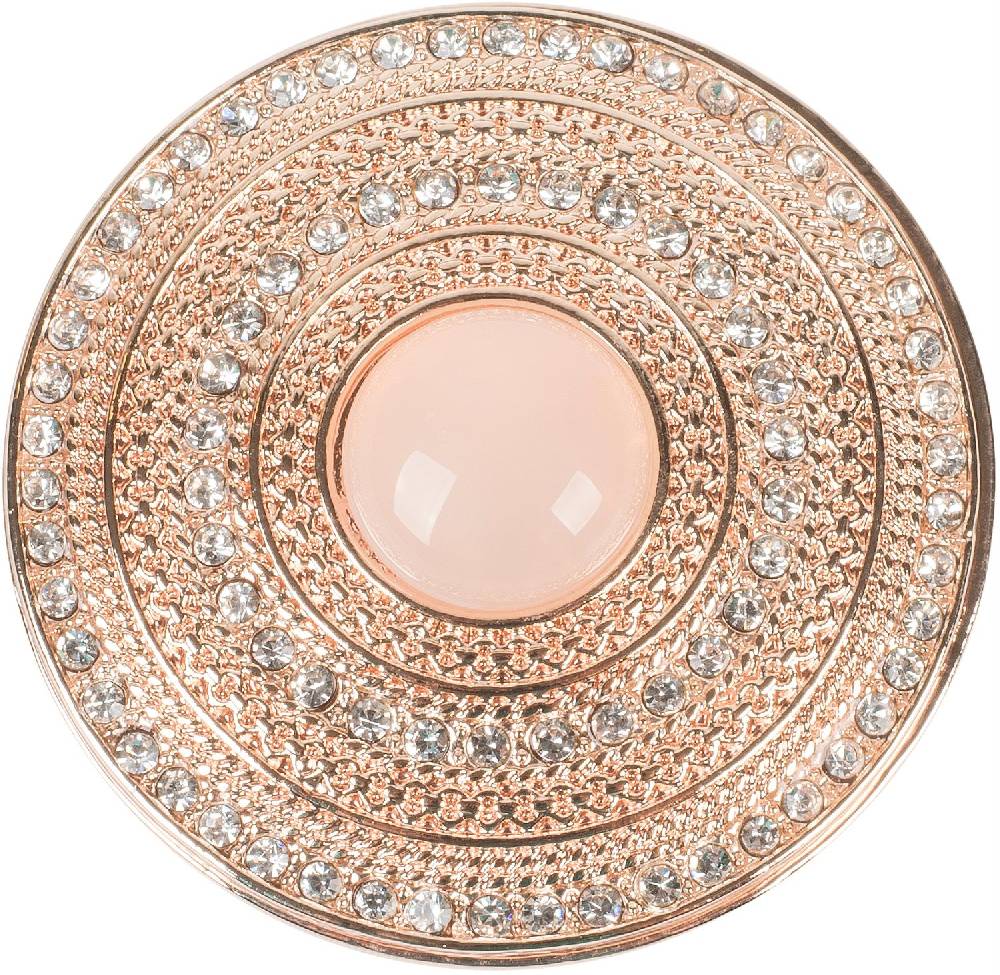 Stylebreaker Runde Magnet Brosche Mit Großer Perle Und Strass