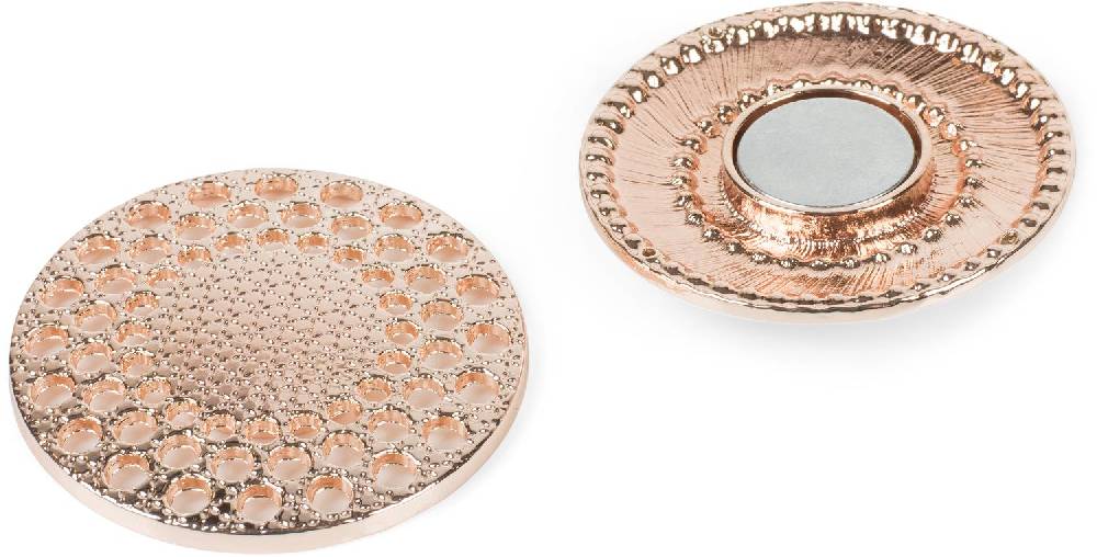 Stylebreaker Runde Magnet Brosche Mit Großer Perle Und Strass