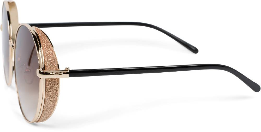 Stylebreaker Runde Sonnenbrille Mit Glitzer Side Shield