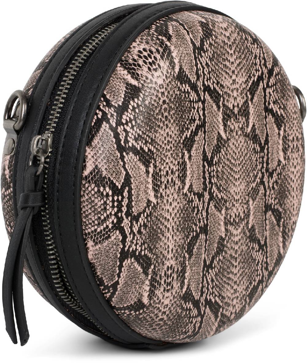 Stylebreaker Runde Umhängetasche In Schlangenleder Optik
