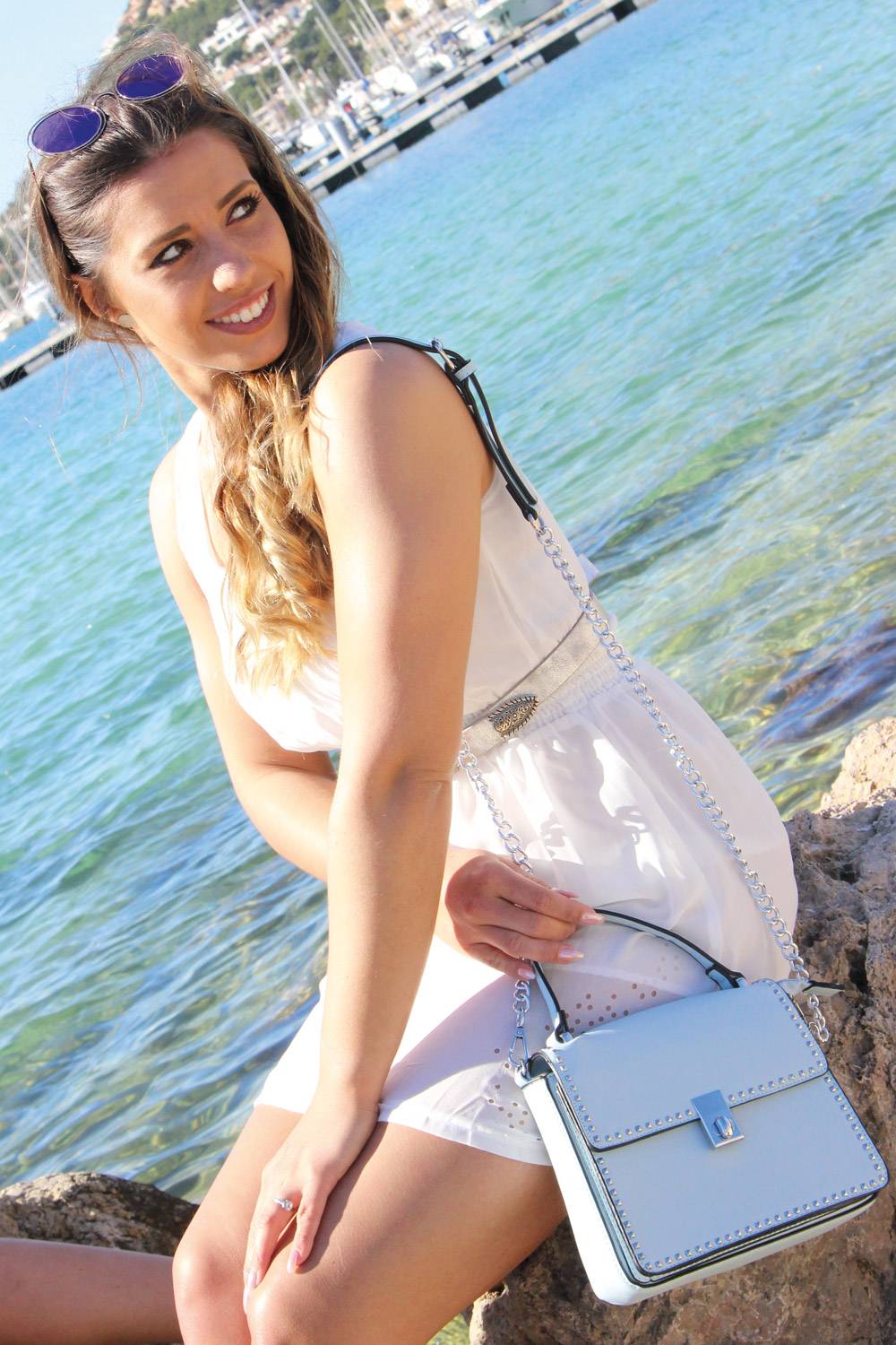 Stylebreaker Satchel Henkeltasche Mit Pyramiden Nieten