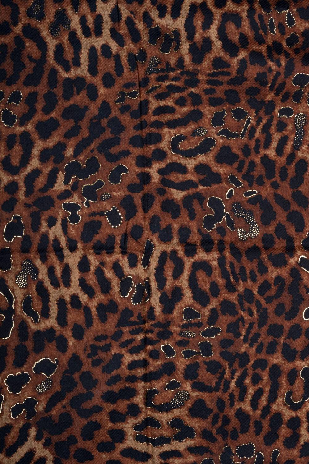 Stylebreaker Schal Leoparden Muster Metallic Details