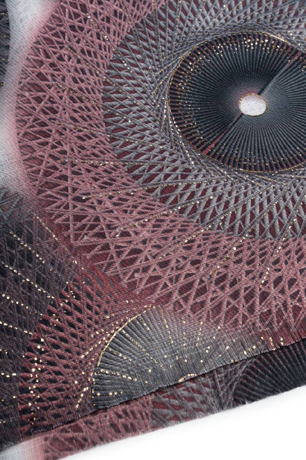 Stylebreaker Schal Spiralen Muster Metallic Details