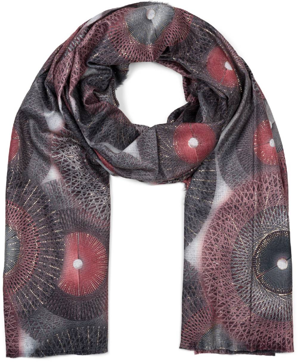 Stylebreaker Schal Spiralen Muster Metallic Details