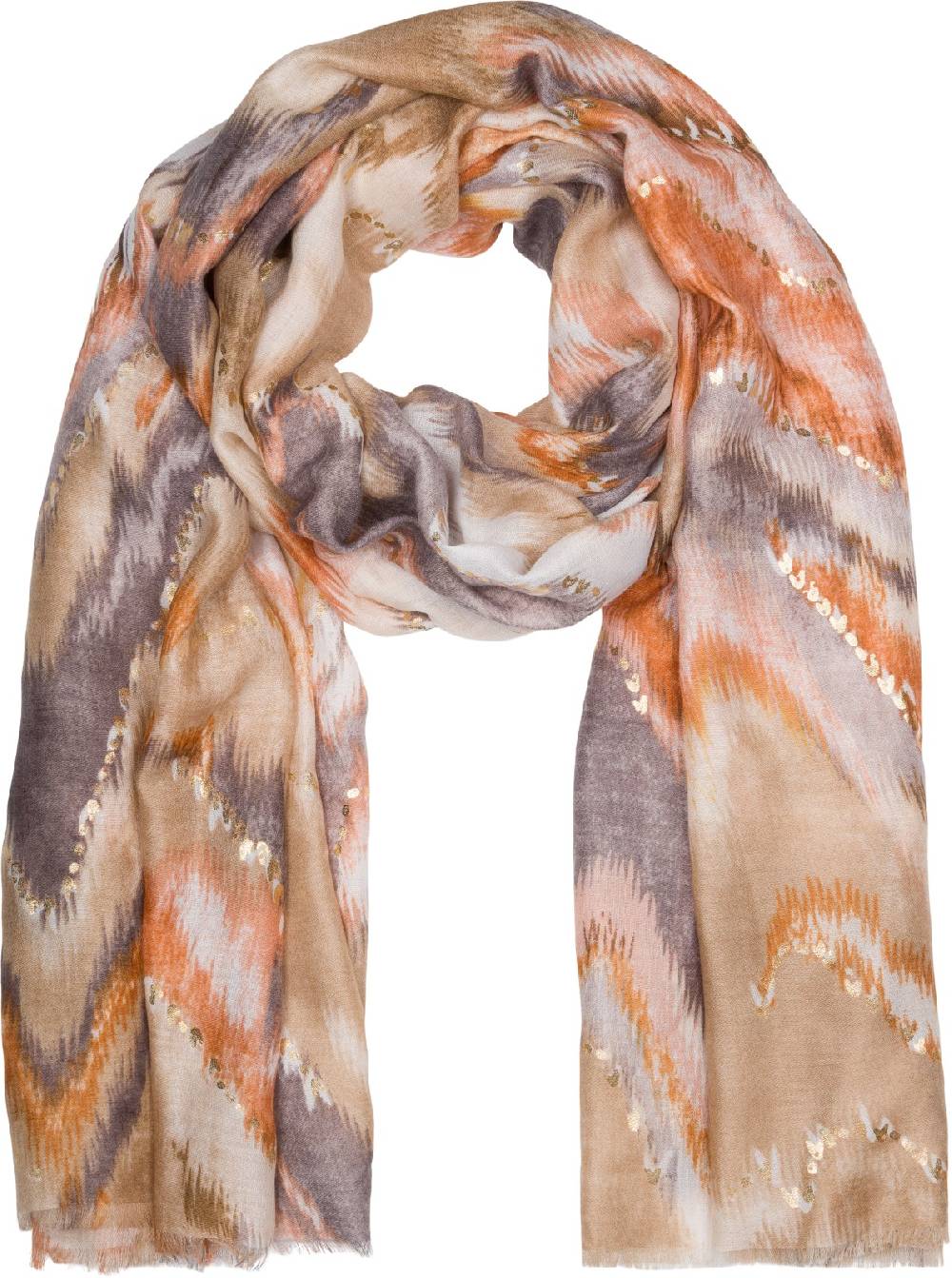 Stylebreaker Schal Wasserfall Farbverlauf Metallic Details