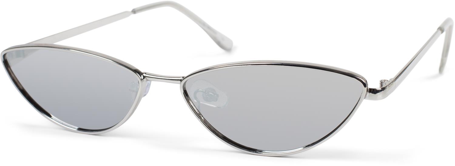 Stylebreaker Schmale Cateye Sonnenbrille mit Metallrahmen