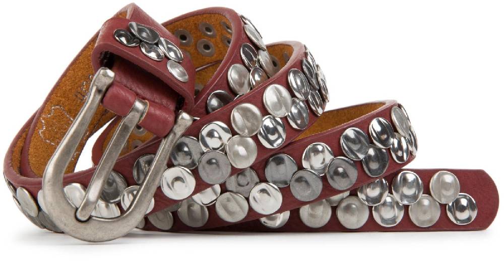 Stylebreaker Schmaler Gürtel mit gequetschten Nieten