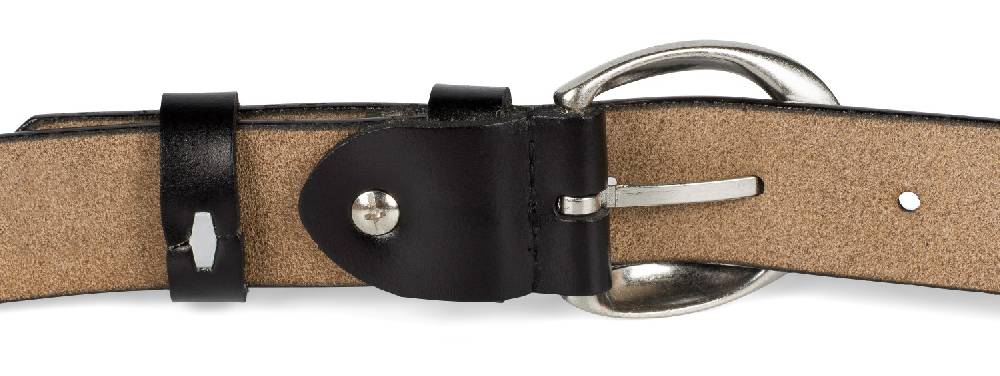 Stylebreaker Schmaler Unisex Echtleder Gürtel Unifarben