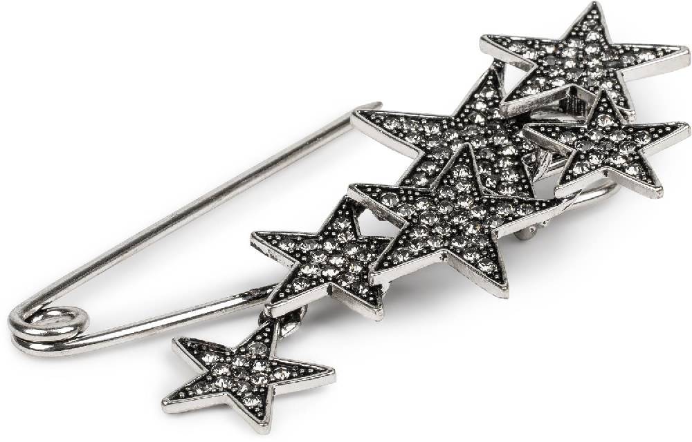 Stylebreaker Schmucknadel Mit Versetzt Angeordneten Strass Sternen